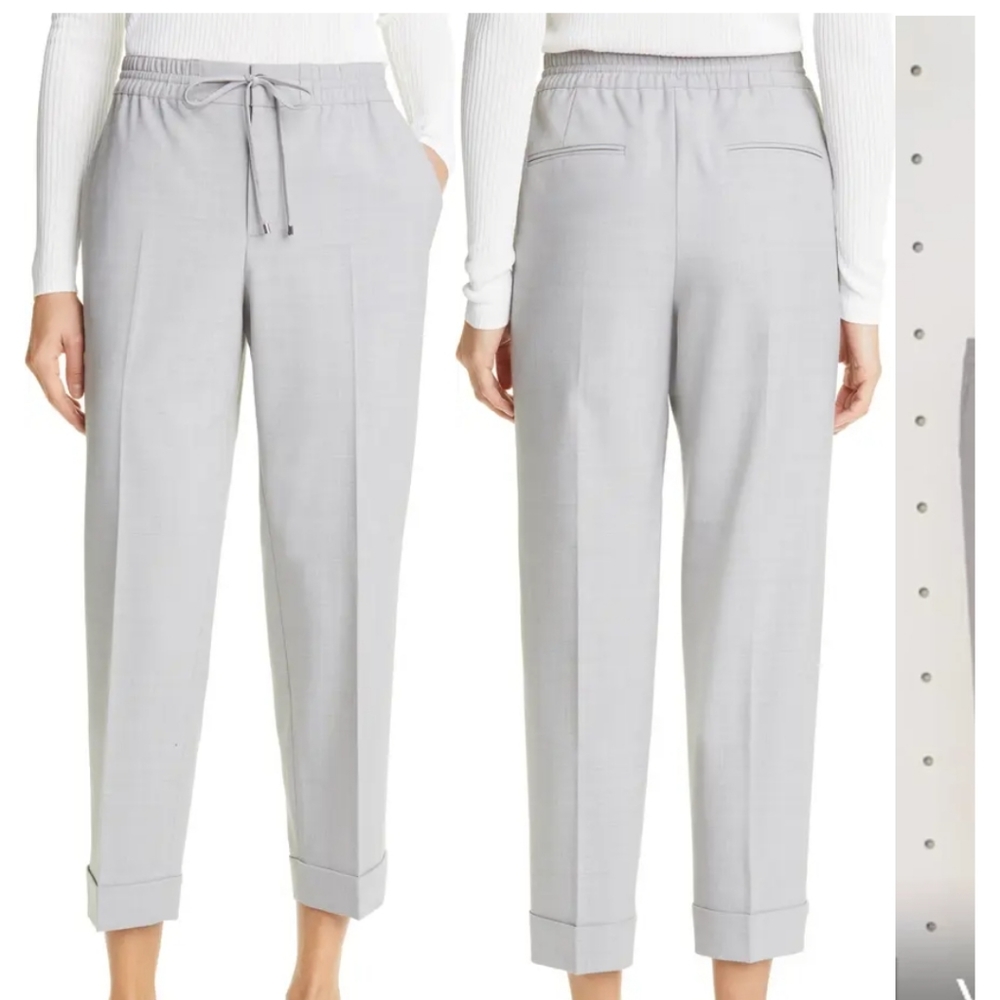 Club Monaco Classic Summer Lightweight Size 4 Cuffed Pants Light Heather Gray